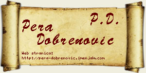 Pera Dobrenović vizit kartica